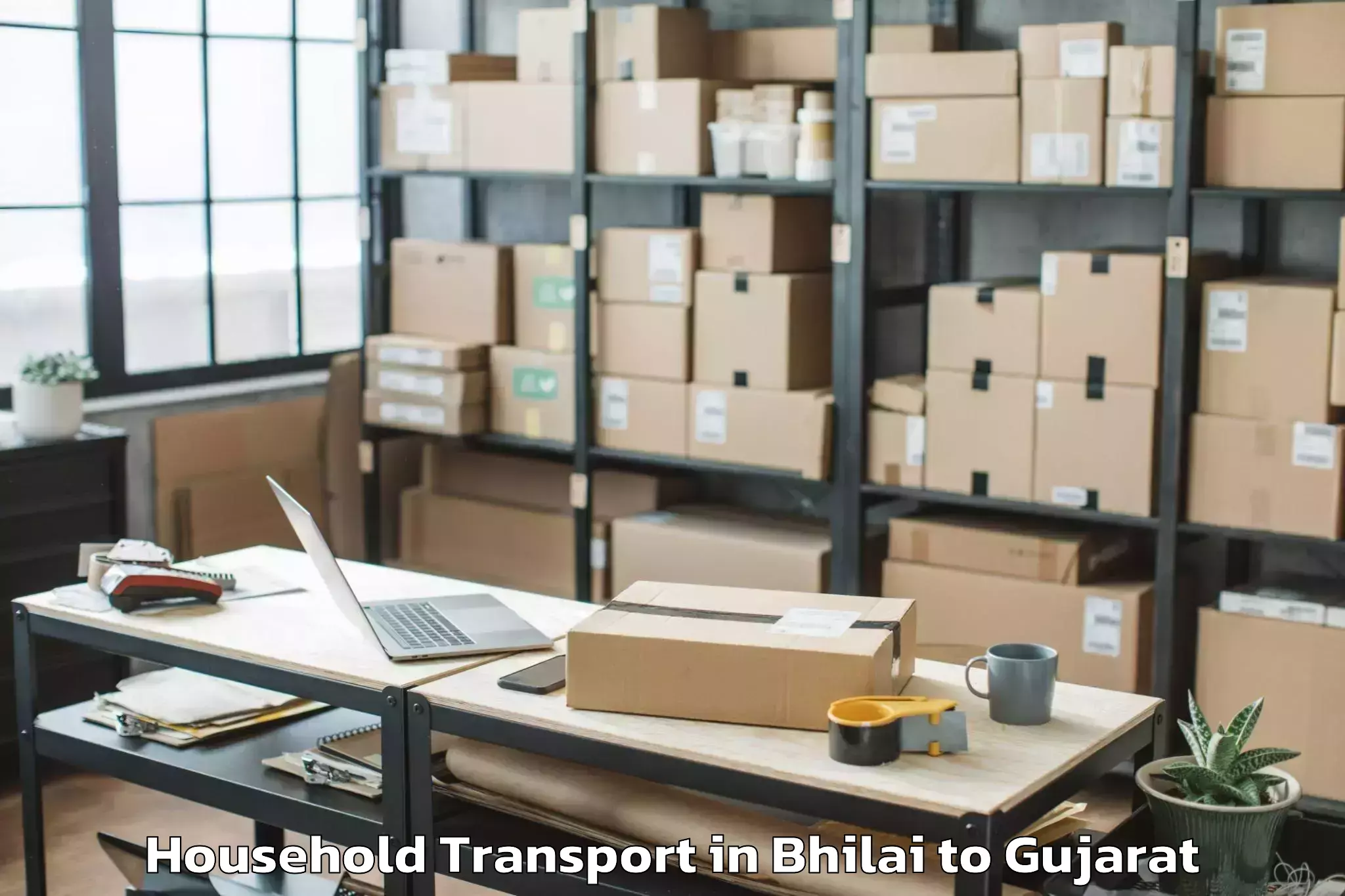 Professional Bhilai to Rajula Household Transport